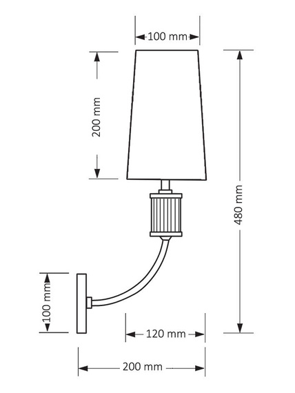 Kutek Mood Kinkiet Pesaro PES-K-1 (ZM)