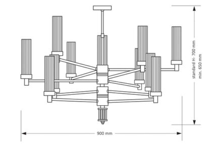 Модная люстра Kutek Seti SET-ZW-12(T)