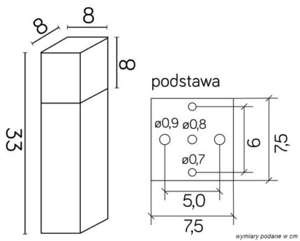 Наружная лампа SU-MA Cube CB-330 BL