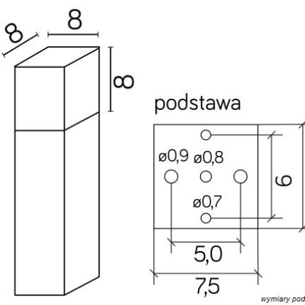 Наружная лампа SU-MA Cube CB-330 BL