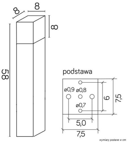 Наружная лампа SU-MA Cube CB-580 BL