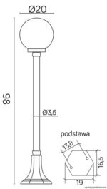 Внешняя стоячая лампа SU-MA Классические шары K 5002/2/KP 200 — изображение 2
