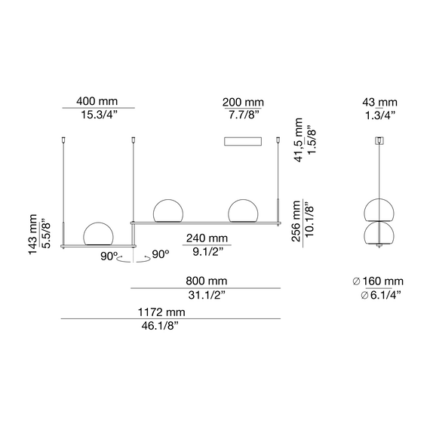 Висячая лампа Estiluz Circ T-3716 26 BLK