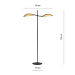 Стоячая лампа LOTUS LP2 BLACK/RATTAN black (1108/LP2) - Emibig — изображение 3