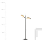 Стоячая лампа VENE LP2 BLACK/RATTAN black (1160/LP2) - Emibig — изображение 5