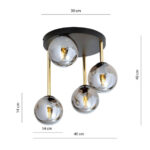 Потолочная лампа DOLCE 4 BL GRAFIT Black-Gold (1259/4) — изображение 5
