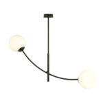 HUNTER 2 BLACK/OPAL потолочная лампа черного цвета (1102/2)