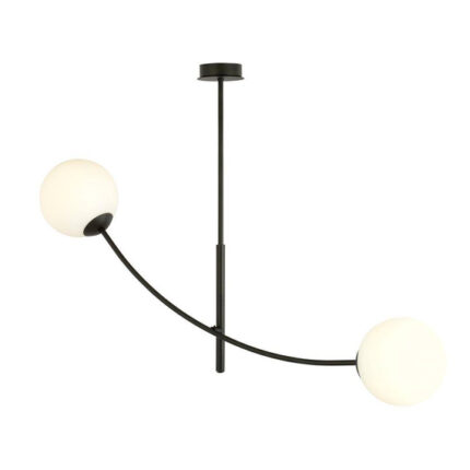 HUNTER 2 BLACK/OPAL потолочная лампа черного цвета (1102/2)