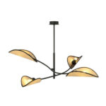 Потолочная лампа LOTUS 4 BLACK/RATTAN Black (1108/4)