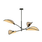 Потолочная лампа LOTUS 4 BLACK/RATTAN Black (1108/4) — изображение 2