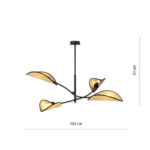 Потолочная лампа LOTUS 4 BLACK/RATTAN Black (1108/4) — изображение 6