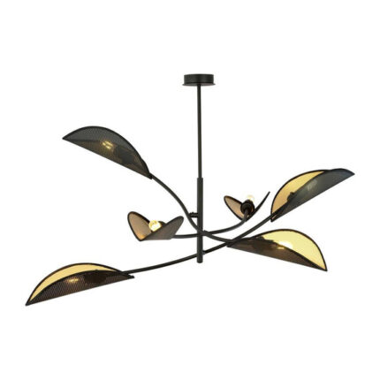 LOTUS 6 BLACK/GOLD потолочная лампа черная (1106/6)