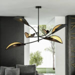 LOTUS 6 BLACK/GOLD потолочная лампа черная (1106/6) — изображение 5