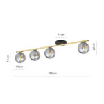 Потолочная лампа MONZA 4 BL GRAFIT Black-Gold (1250/4) — изображение 5