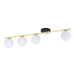 Потолочная лампа MONZA 4 BL OPAL Black-Gold (1252/4)