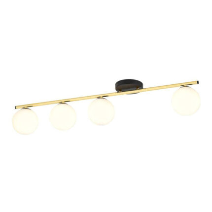 Потолочная лампа MONZA 4 BL OPAL Black-Gold (1252/4)