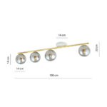 Потолочная лампа MONZA 4 WH GRAFIT white-Gold (1251/4) — изображение 5