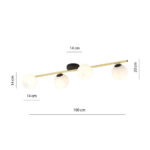 Потолочная лампа SPLENDI 4 BL OPAL Black-Gold (1248/4) — изображение 5