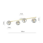 SPLENDI 4 WH GRAFIT потолочная лампа White-Gold (1247/4) - Emibig — изображение 5