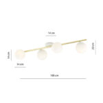 SPLENDI 4 WH OPAL потолочная лампа White-Gold (1249/4) — изображение 4