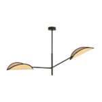 Черная потолочная лампа VENE 2 BLACK/RATTAN (1160/2) — изображение 2