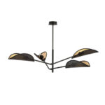 Черная потолочная лампа VENE 4 BLACK/GOLD (1158/4) — изображение 2