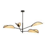 Черная потолочная лампа VENE 4 BLACK/RATTAN (1160/4)