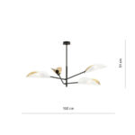 Черная потолочная лампа VENE 4 WHITE/GOLD (1159/4) — изображение 7