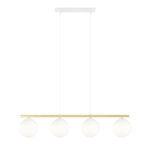 Висячая лампа ALLORA 4 WH OPAL white-Gold (1255/4) - Emibig