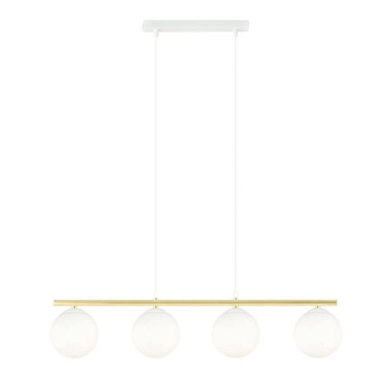 Висячая лампа ALLORA 4 WH OPAL white-Gold (1255/4) - Emibig