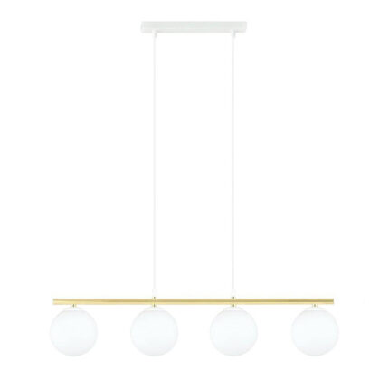 Висячая лампа ALLORA 4 WH OPAL white-Gold (1255/4) - Emibig