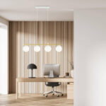Висячая лампа ALLORA 4 WH OPAL white-Gold (1255/4) - Emibig — изображение 3