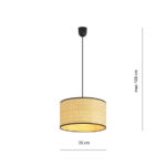 Висячая лампа ASTON 1 RATTAN Black (1149/1) — изображение 6