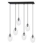 Висячая лампа ASTRAL 6 BL TRANSPARENT black (1265/6) - Emibig