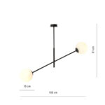 Висячая лампа LINEAR 2 BLACK/OPAL Black (1169/2) — изображение 6