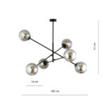 Висячая лампа LINEAR 6 BLACK/GRAFIT black (1167/6) — изображение 7