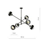 Висячая лампа LINEAR 6 BLACK/STRIPE Black (1168/6) — изображение 8