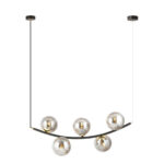 Висячая лампа RITZ 5 BL GRAFIT Black-Gold (1297/5)