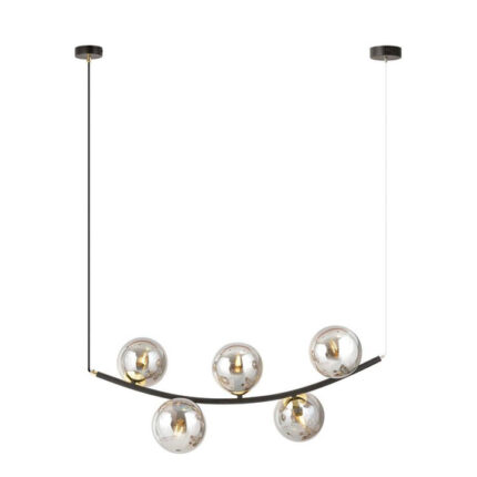 Висячая лампа RITZ 5 BL GRAFIT Black-Gold (1297/5)