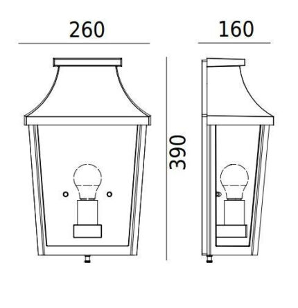 Лондонская лампа 497WH Norlys Wall
