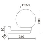 Novolux 011D-G05X1A-02 Alia M Наружная настенная лампа — изображение 2