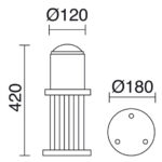 Novolux 068B-G05X1A-04 Кока-кола наружная стоячая лампа — изображение 2