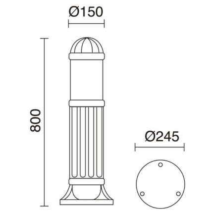 Novolux 272B-G05X1A-02 Sauro H800 Внешний стоячий фонарь
