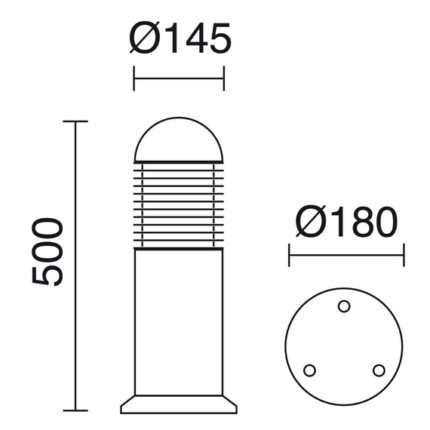 Novolux Nova 222B-L3115B-02 H500 Внешний стоячий фонарь