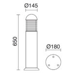 Novolux Nova 222C-L3115B-02 H650 Внешний стоячий фонарь — изображение 2