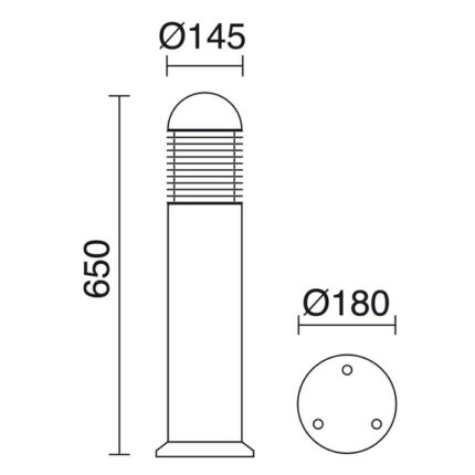 Novolux Nova 222C-L3115B-02 H650 Внешний стоячий фонарь