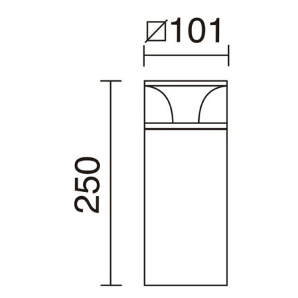 Novolux Odin H250 941A-L0106A-04 Вне стоячей лампы