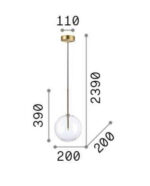 Висячий корпус 277387 Ideal Lux 20 см — изображение 2