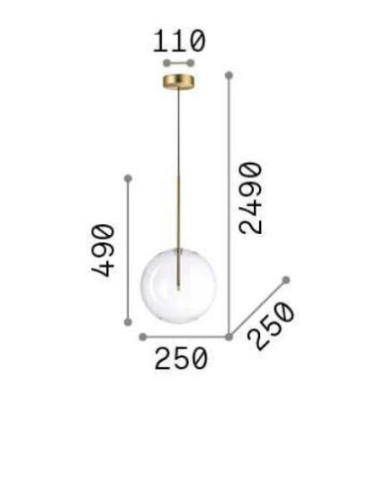 Висячий корпус 277394 Ideal Lux 25 см