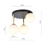 DOLCE Plafon 3 BL OPAL Black-Gold (1260/3) — изображение 5